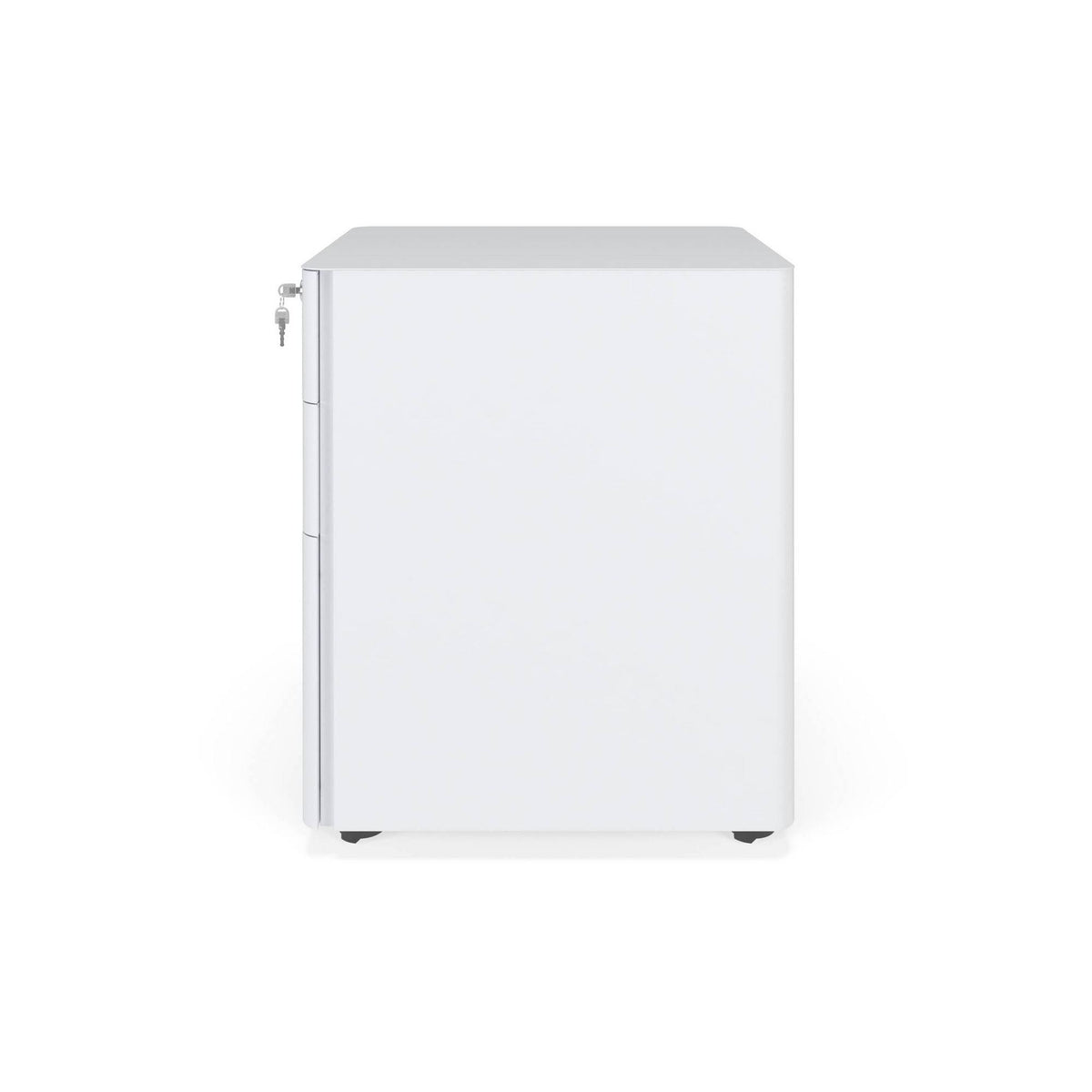 White Mobile Metal Pedestal Filing Cabinet G721359