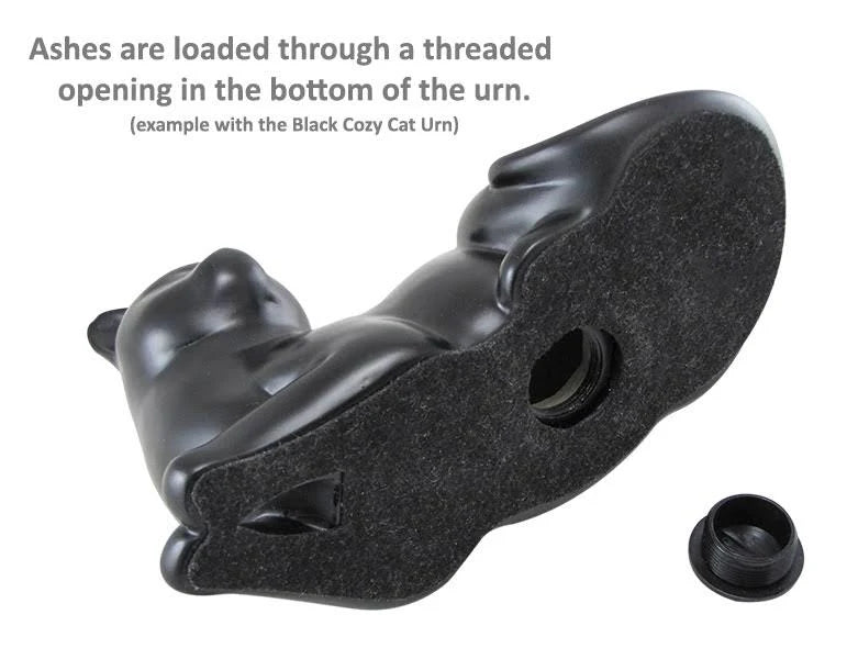 Black Cat Cremation Urn N76672