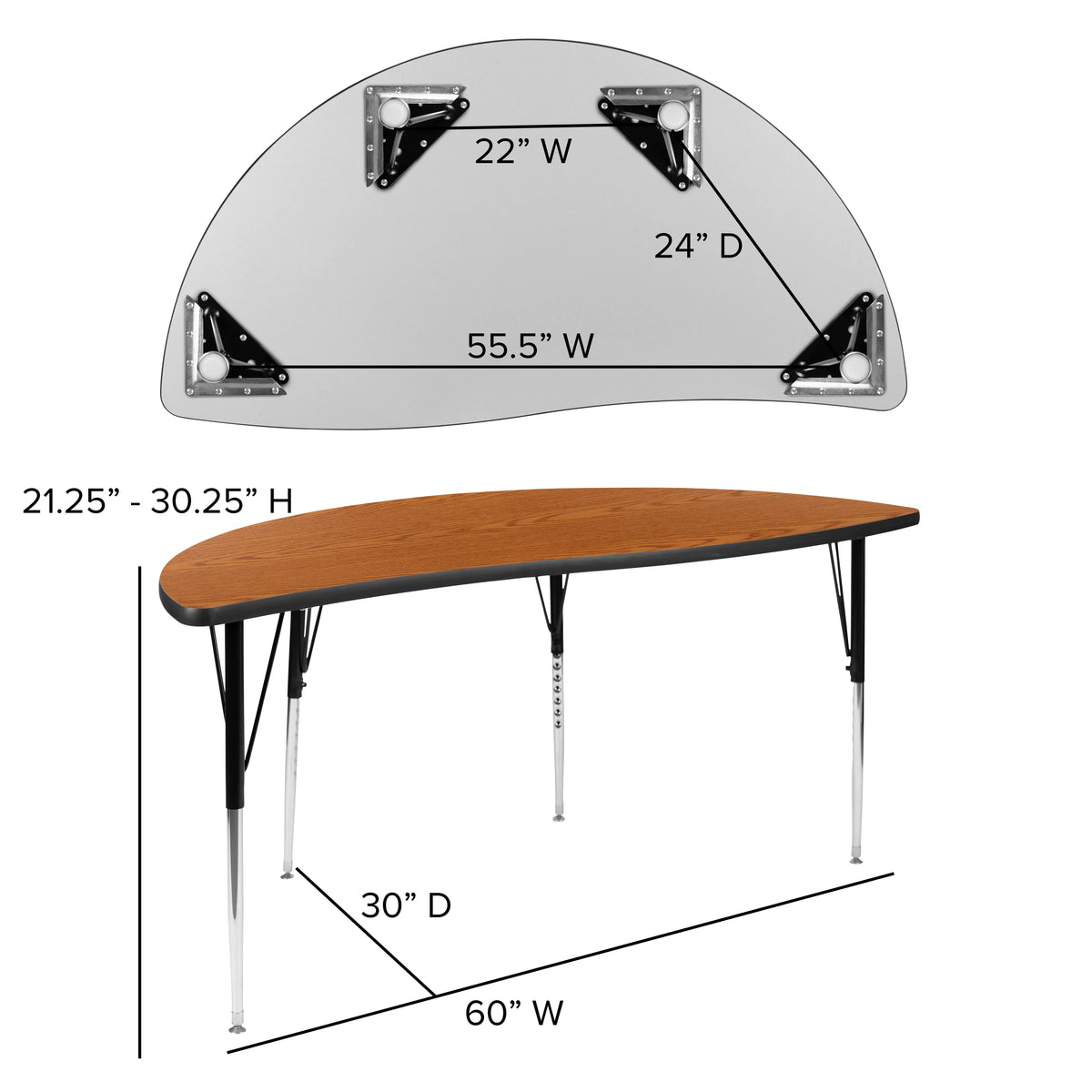 60" Circle Wave Laminate Activity Table Set with 18" Stack Chairs C7160