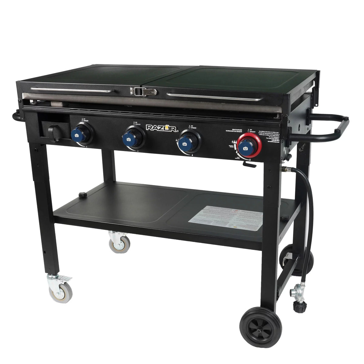 2 Burner LP Propane Gas Griddle with Folding Shelf T50983