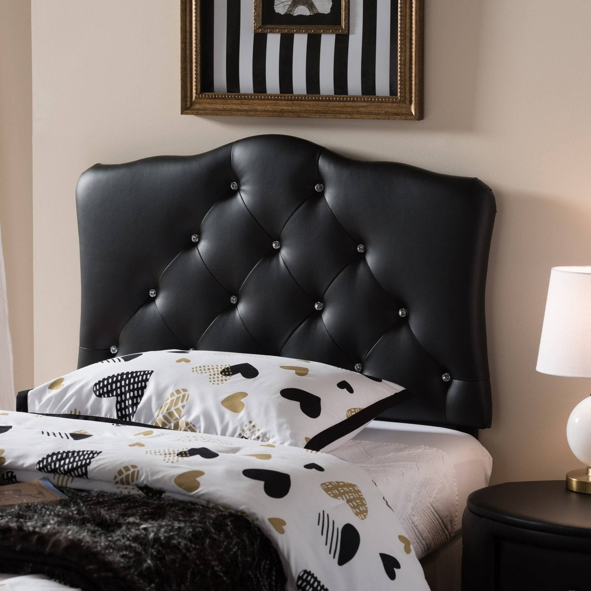 Full Size Grey Fabric Upholstered Headboard W932682