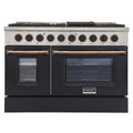 48 In. 6.7 cu ft. Propane Gas Range with Black Door S49074