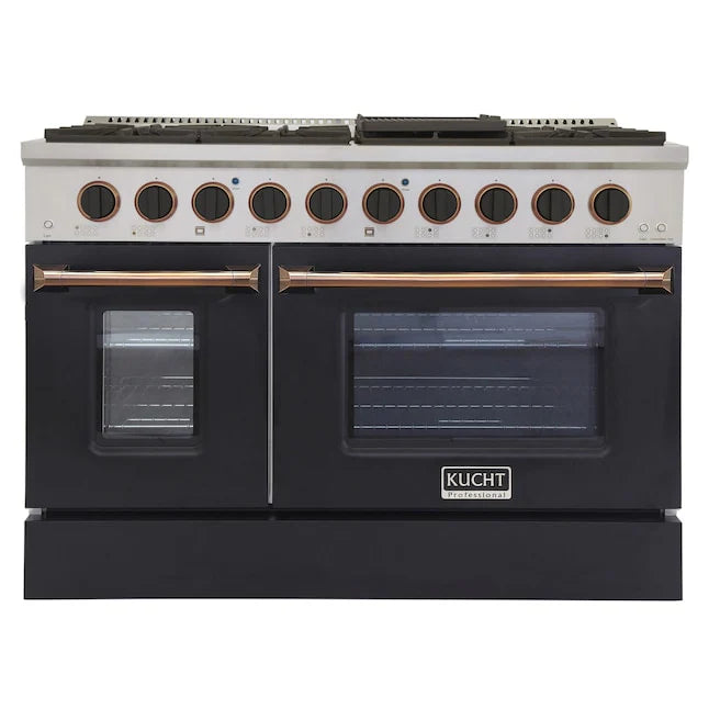 48 In. 6.7 cu ft. Propane Gas Range with Black Door S49074