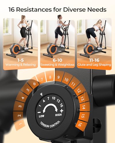 Elliptical Exercise Machine with 16 Resistance Levels D7769