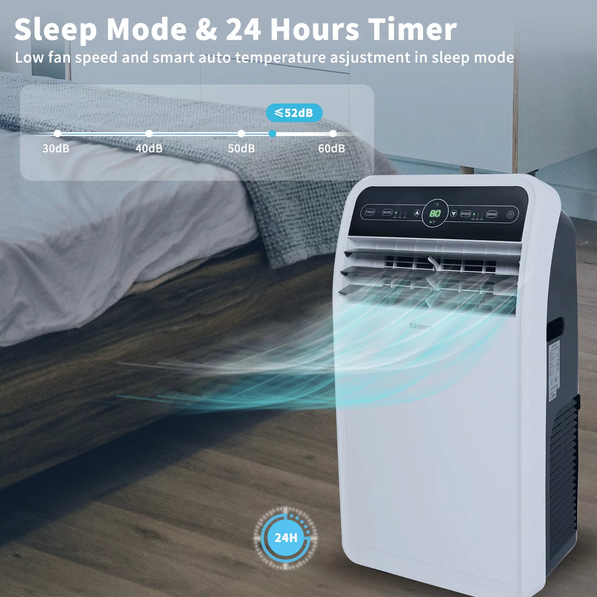7800BTU 3 in 1 Portable Air Conditioner with Remote Control H625