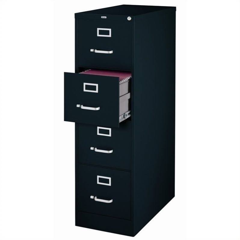 2 Drawer and 4 Drawer Black File Cabinet R131