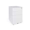 White Mobile Metal Pedestal Filing Cabinet G721359