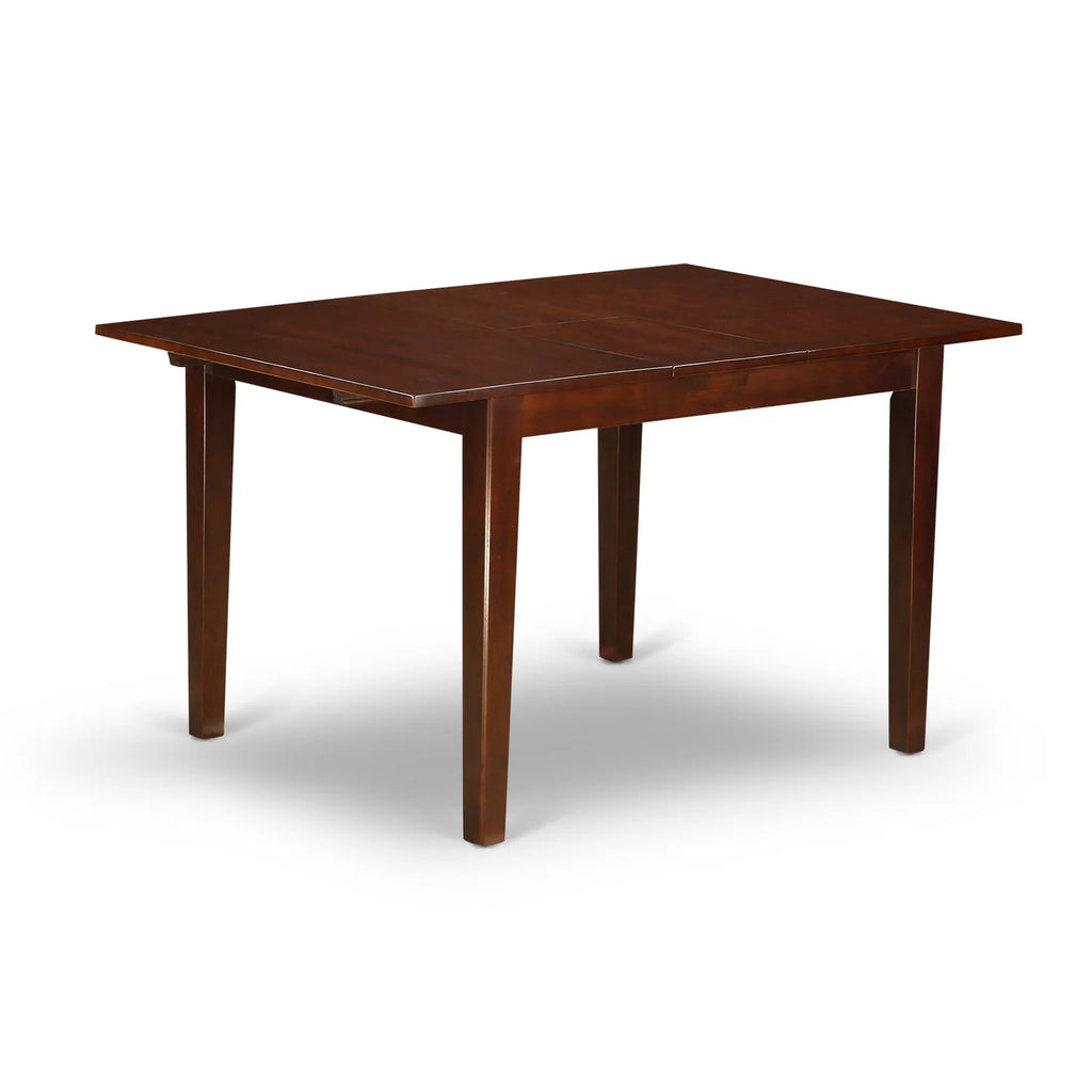 5 Piece Mahogany Rectangular Dinette Set with Leather Seat C5692