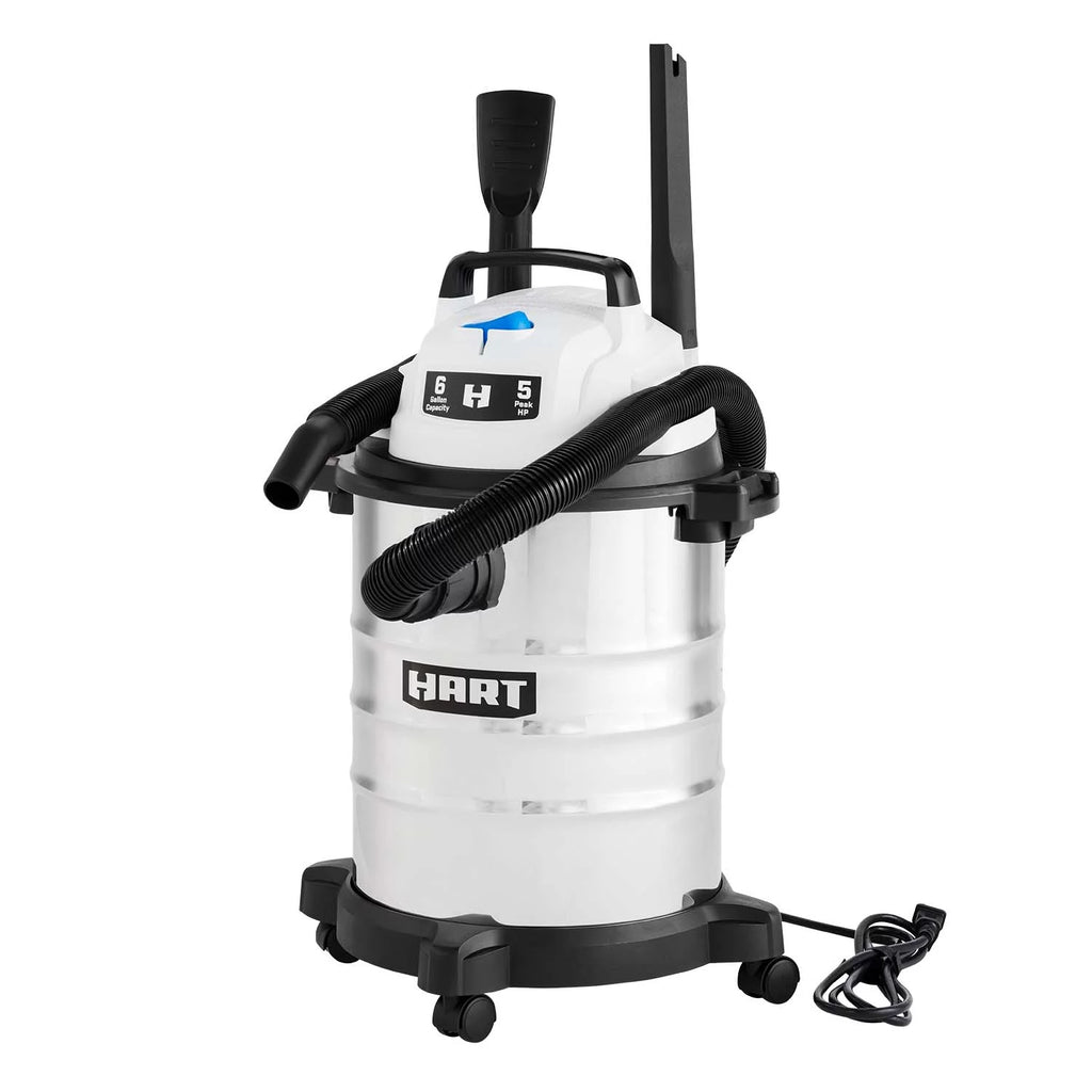 6 Gallon 5 Peak HP Stainless Steel Wet/Dry Vacuum I977