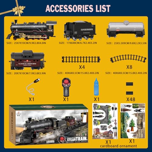 Rechargeable Electric Train Set with Lights and Sound O6131