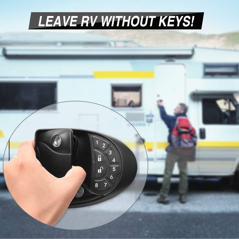Keyless RV Entry Door Lock Latch Handle Knob Deadbolt N1711