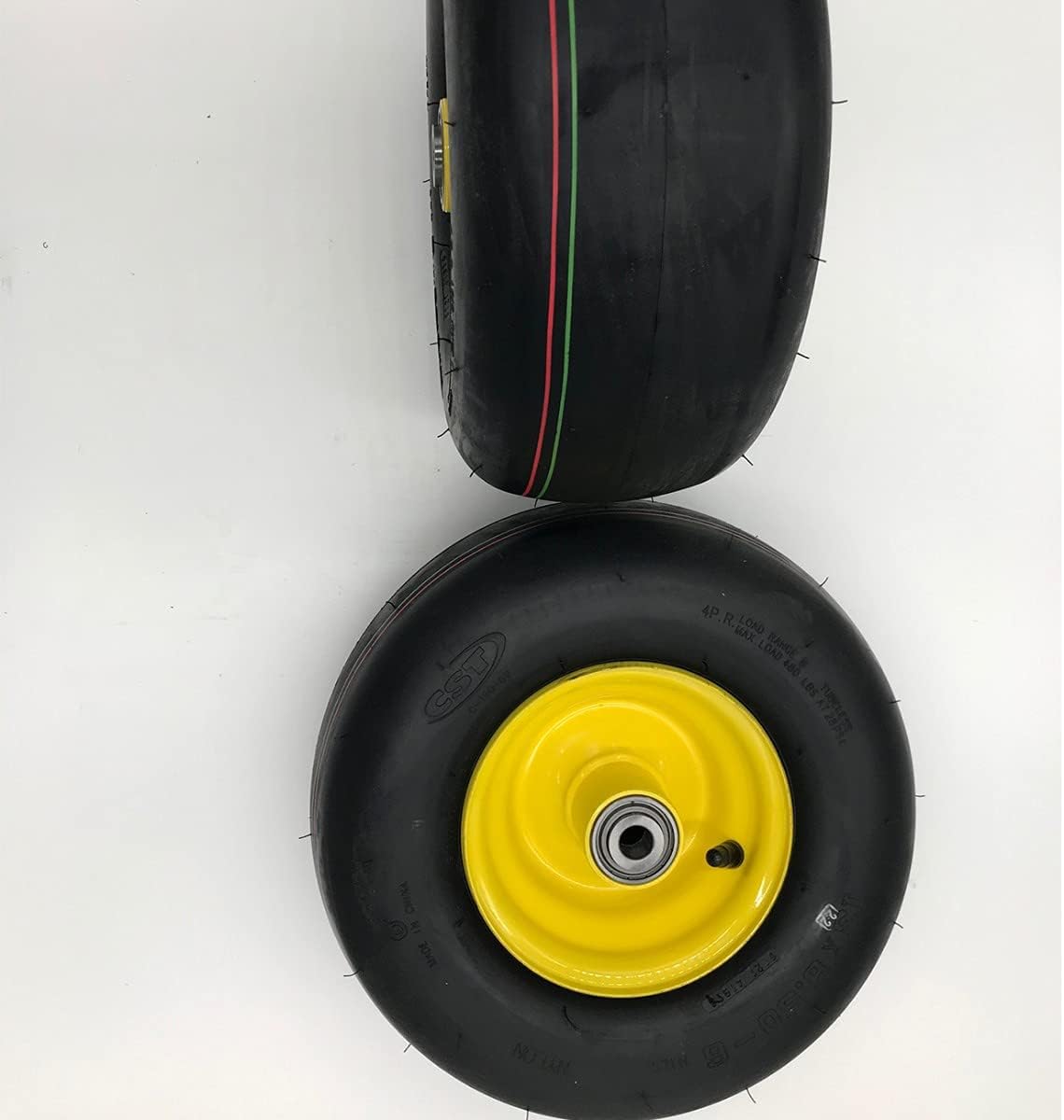Set of 2 13x6.50-6 Smooth 5/8 Inch Axle Yellow Wheel P374488