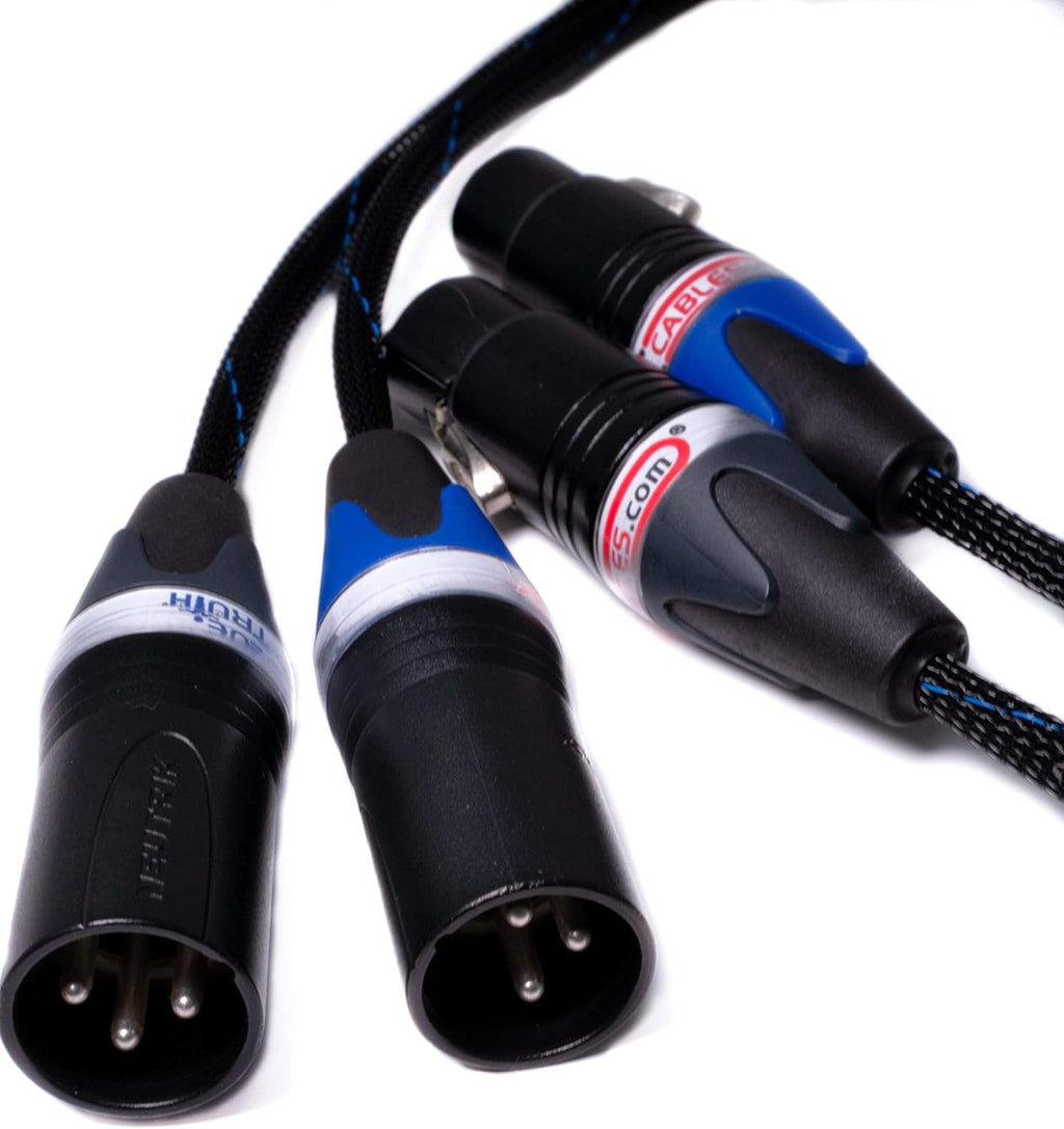 Blue XLR Cables Stereo Pair 3 Feet B497