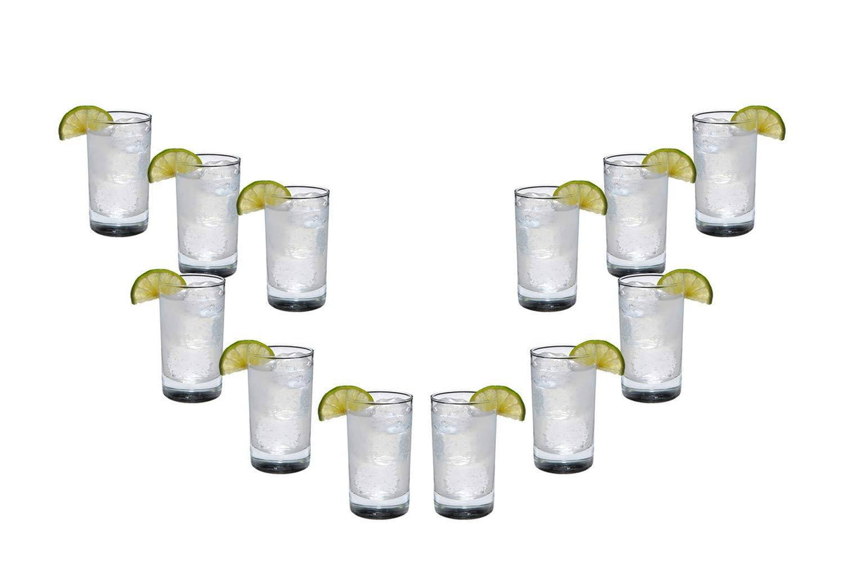 Stemless Juice Glasses 9 oz Clear Glassware Set of 12 W70173