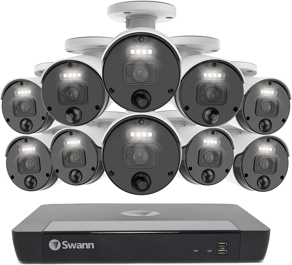 10 Camera 16 Channels POE NVR 4K Wired Security Camera System S65815