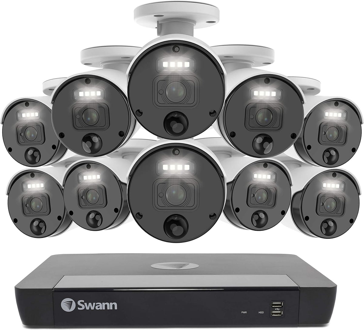 10 Camera 16 Channels POE NVR 4K Wired Security Camera System S65815