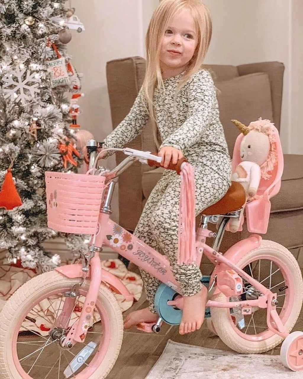 14 Inch Kids Bike with Training Wheels Blue J32613