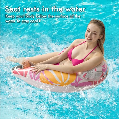 4 Pack Inflatable Pool Floats with Two Cup Holders Z341