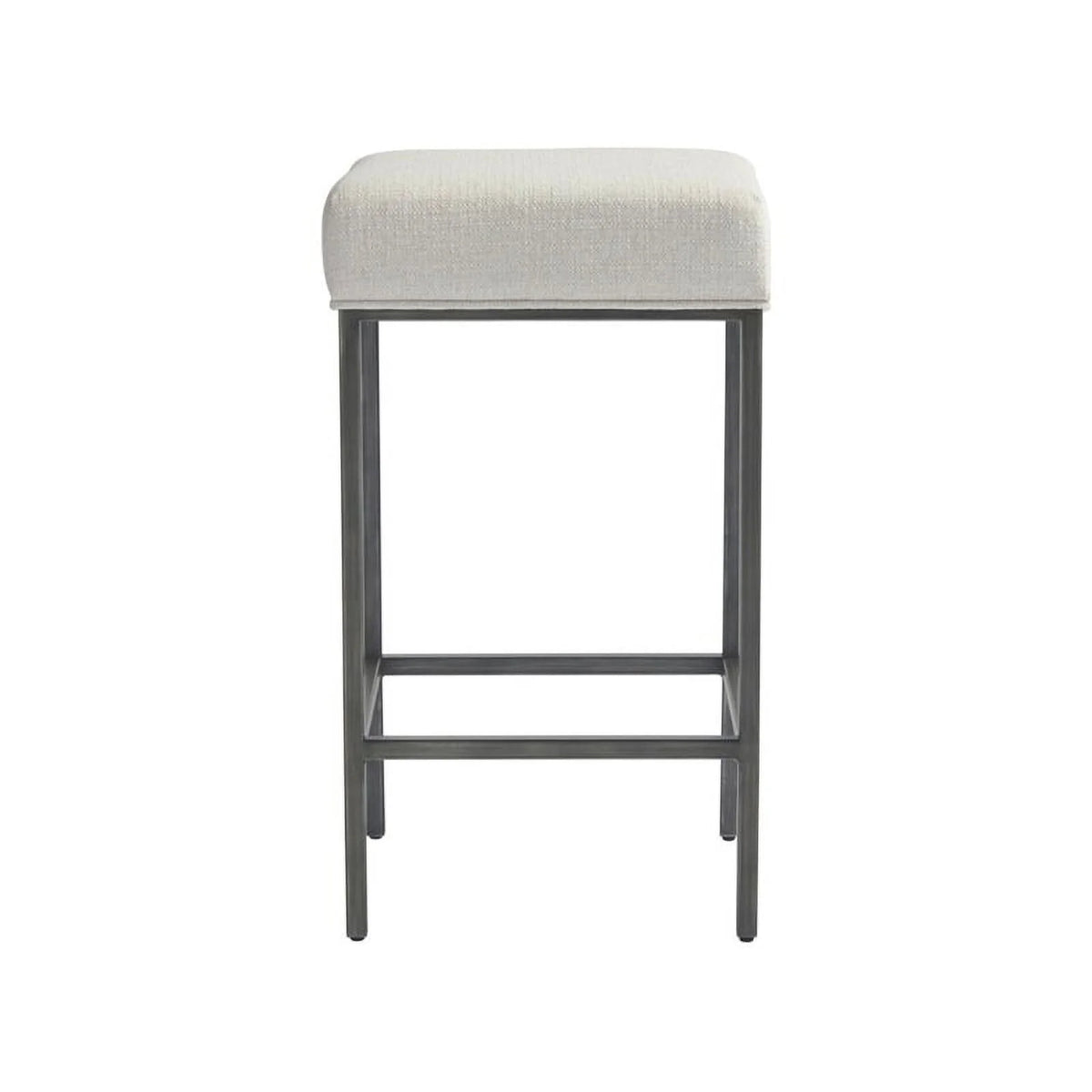 Modern Table with 3 Stools Gray Metal Wood Top Q60370