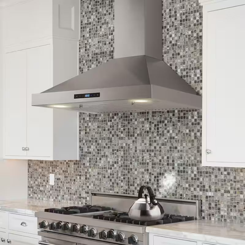 30 in. Convertible Wall Mount Range Hood with 2 Charcoal Filters in Stainless Steel U367123