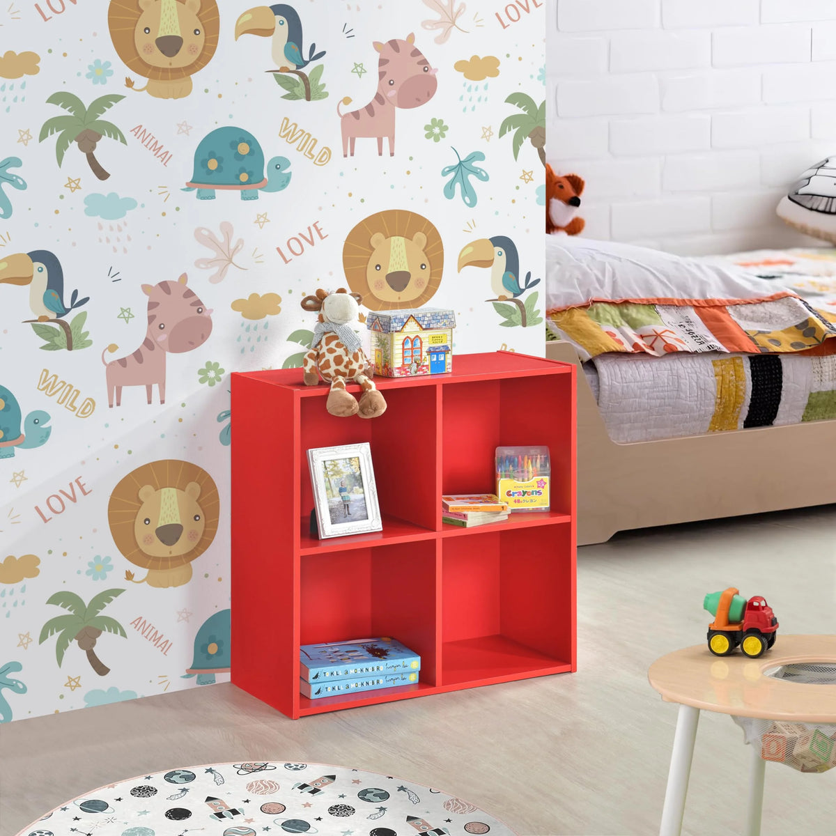 4 Cube Storage Organizer Book Shelf A235