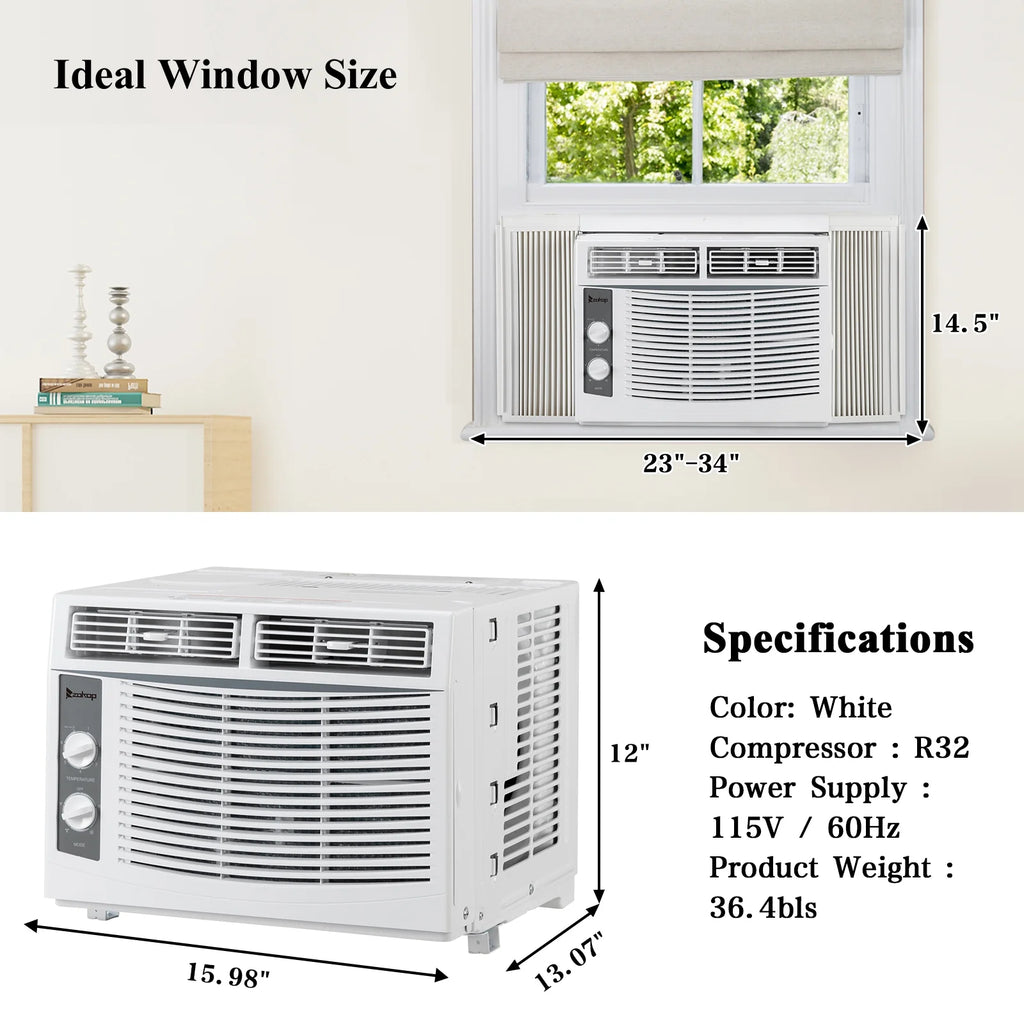 5000BTU 115V 450W White Window Air Conditioner G288321