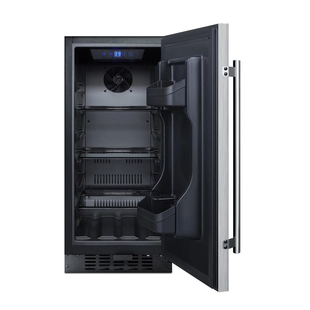 15-Inch 3.0 Cu. Ft. Outdoor Rated Compact Refrigerator - Stainless Steel T80476