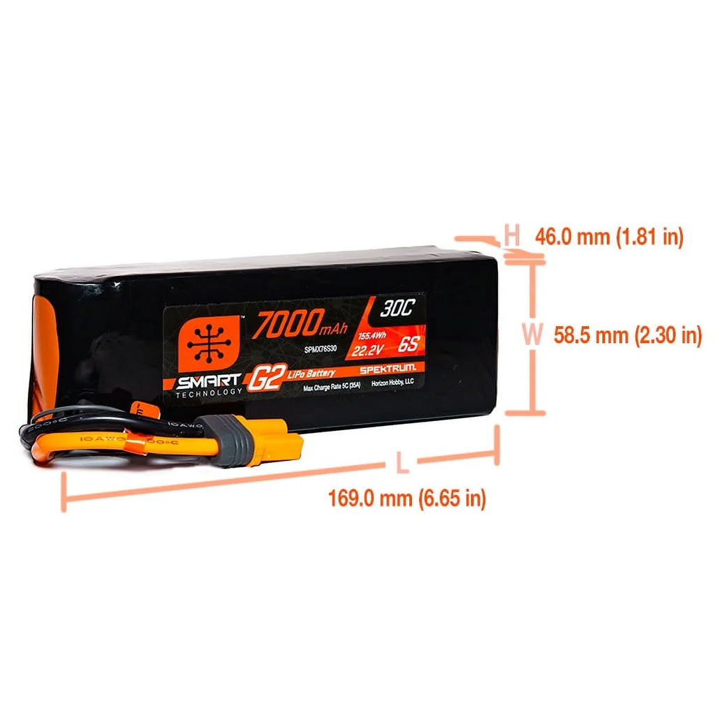 6S 30C LiPo Battery Pack with IC5 Connector 22.2V 7000mAh C67172