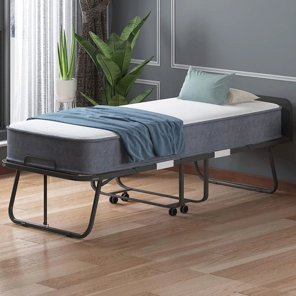 Folding Bed with Mattress and Headboard N2566