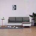 3-Seater Faux Leather L-Shaped Sectional Sofa F67601