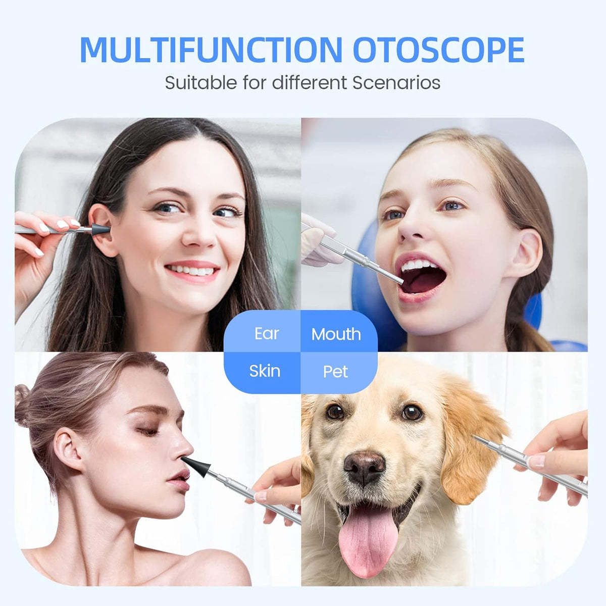 1080P HD Otoscope Ear Camera and Wax Remover with IPS Screen T21840