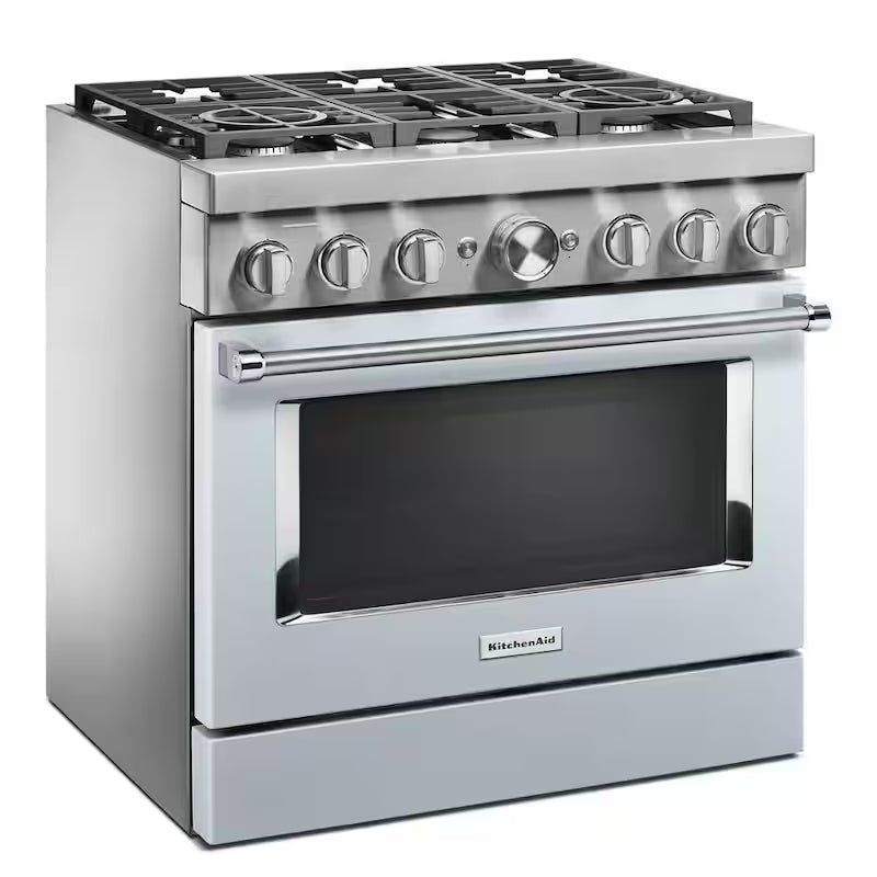 5.1 cu. ft. Dual Fuel Smart Range with 6-Burners in Misty Blue K435770