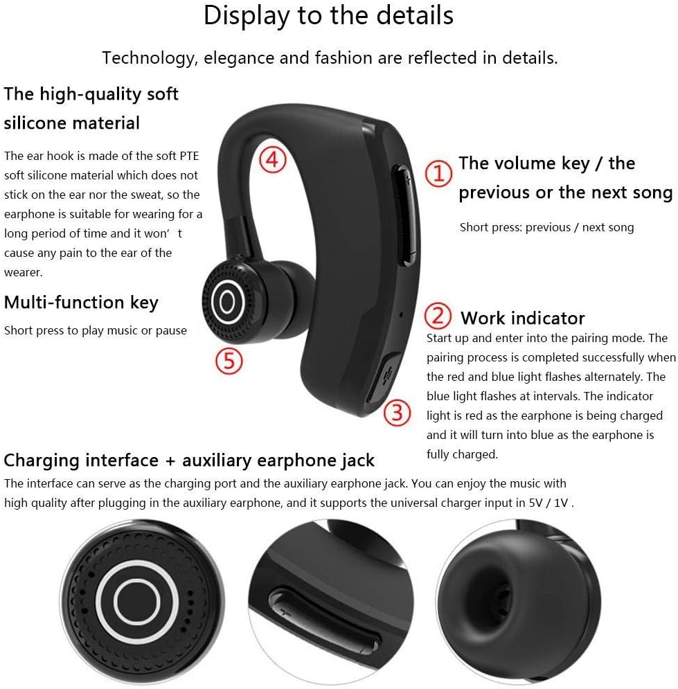 Bluetooth Wireless Headphones with Mic 12 Hour Noise Cancelling U231576