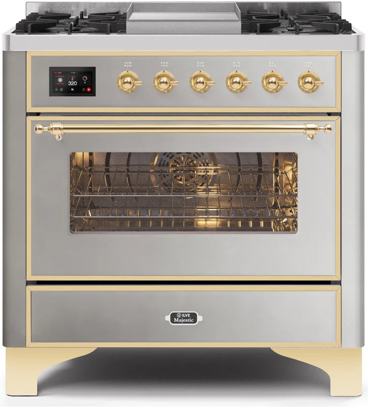 36 Dual Fuel Natural Gas Range Stainless Steel S9263
