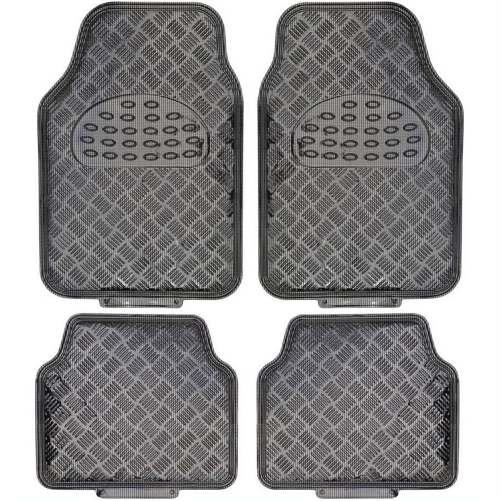 4-Piece Metallic Design Car Floor Mat R838