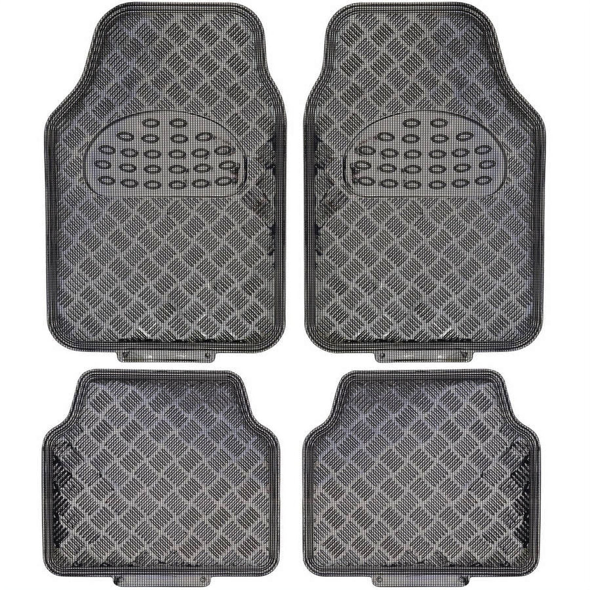 4-Piece Metallic Design Car Floor Mat R838