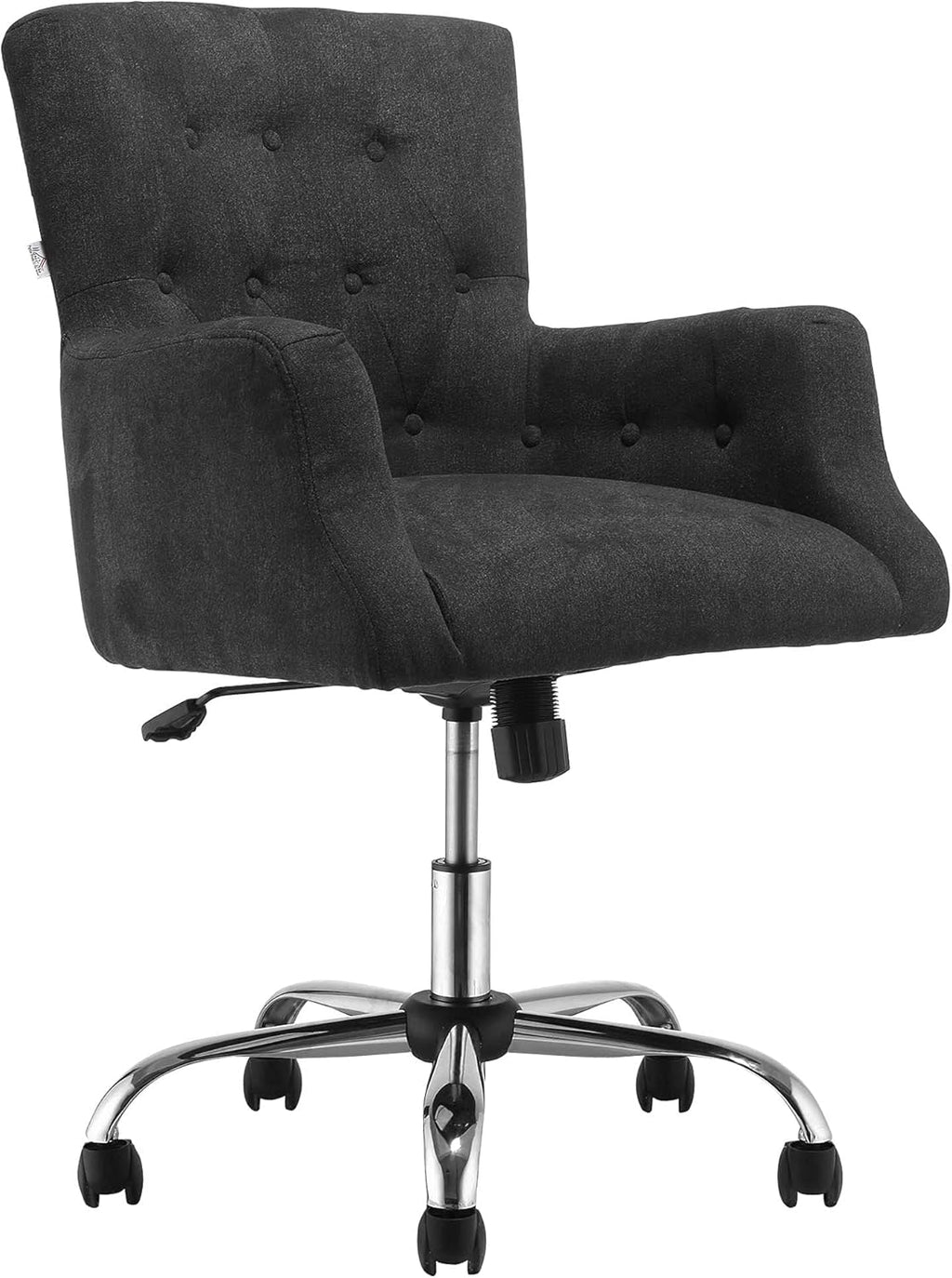 Carbon Black Tufted Swivel Office Chair E44235