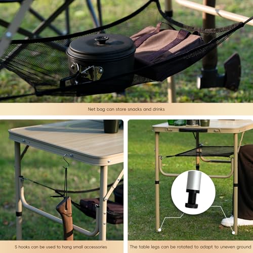 2Ft Adjustable Aluminum Folding Camping Table G12750