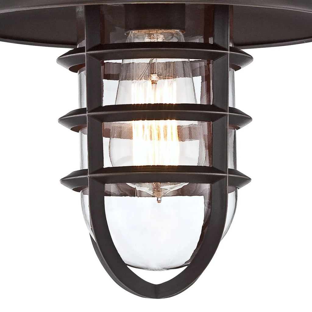 Galvanized Clear Glass Outdoor Wall Light Fixture K4979