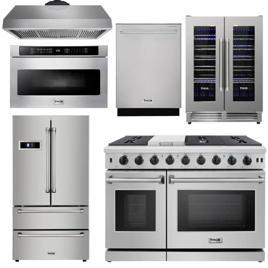 48 in. Natural Gas Range 6 Piece Appliance Set G740296