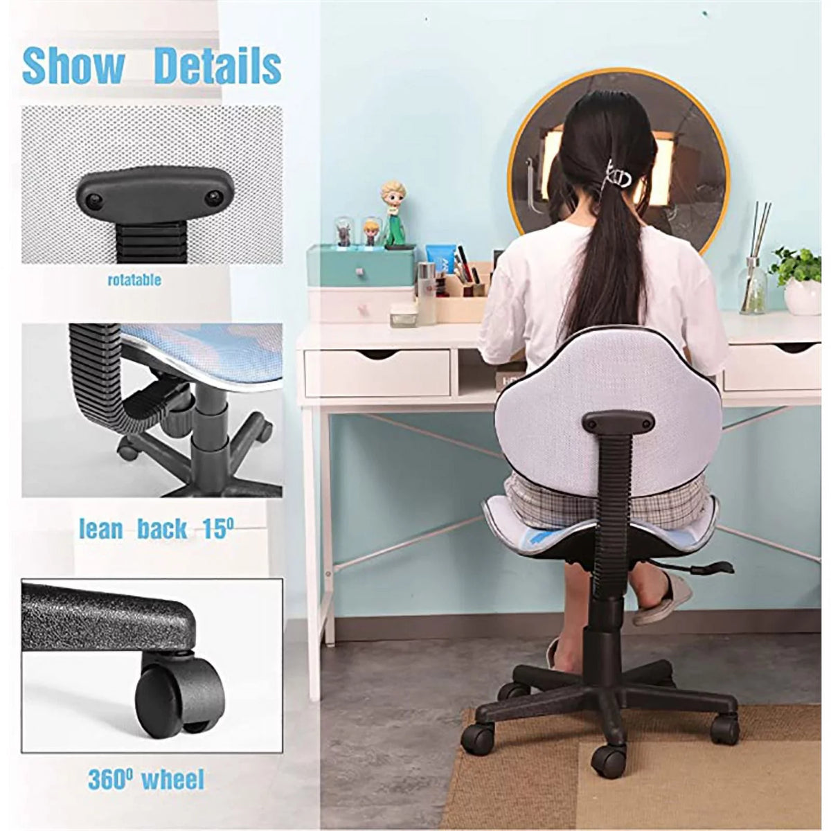 White Metal Computer Executive Chair G504378