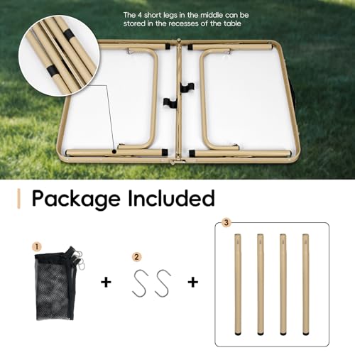 2Ft Adjustable Aluminum Folding Camping Table G12750
