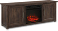 58” TV Stand with Fireplace Dark Walnut B219755