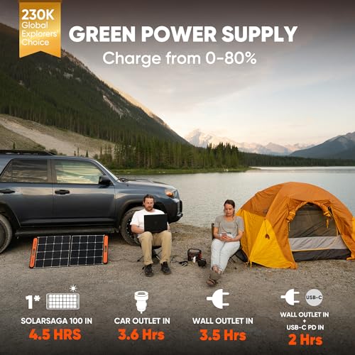 293Wh Backup Lithium Battery with 100W Solar Panel T2214