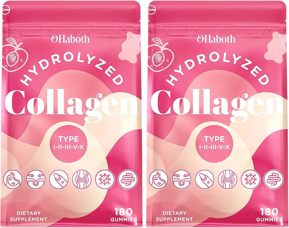 Hydrolyzed Collagen Peptides Type I, II, III, V, X Gummies P64477