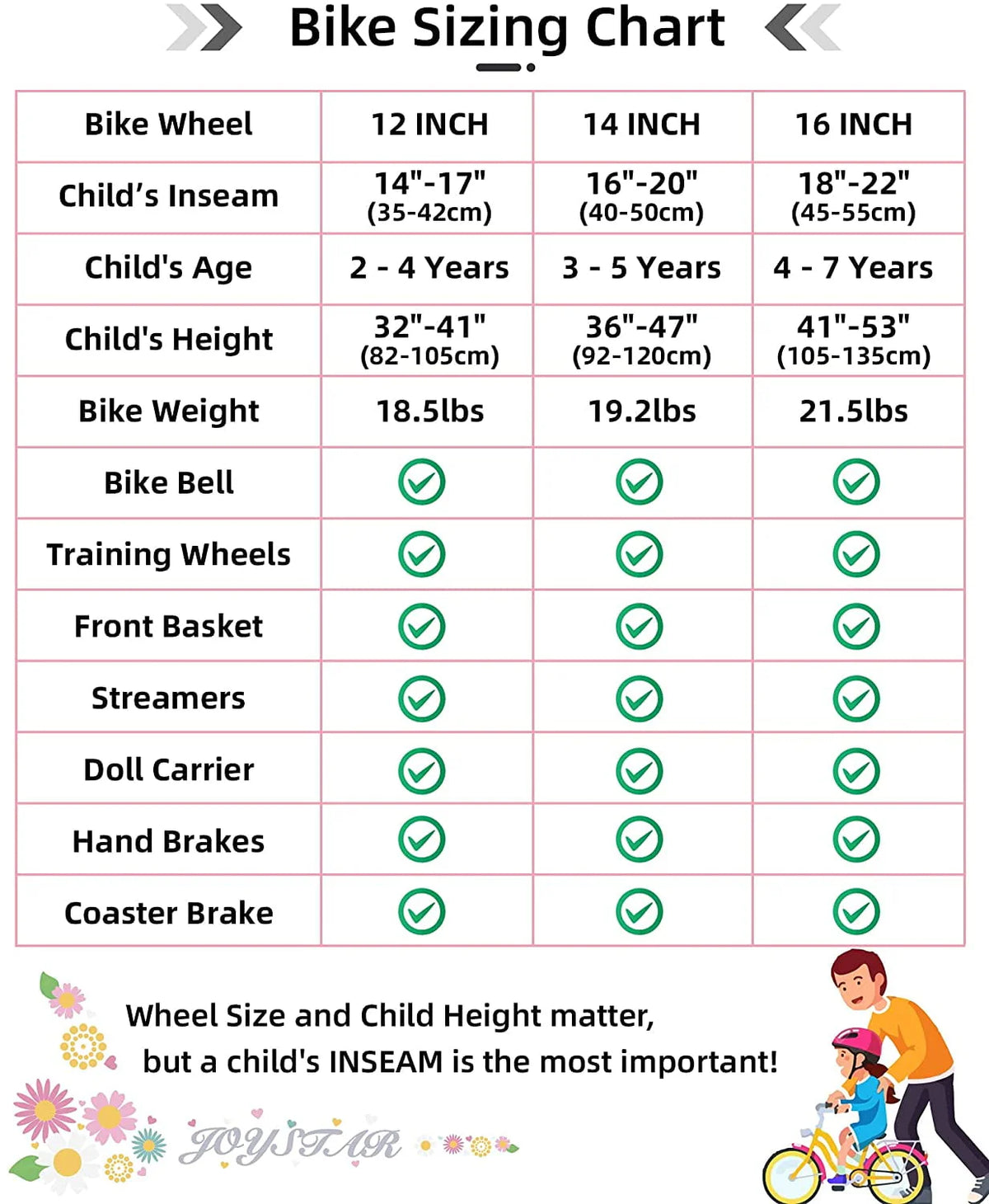 14 Inch Kids Bike with Training Wheels Blue J32613