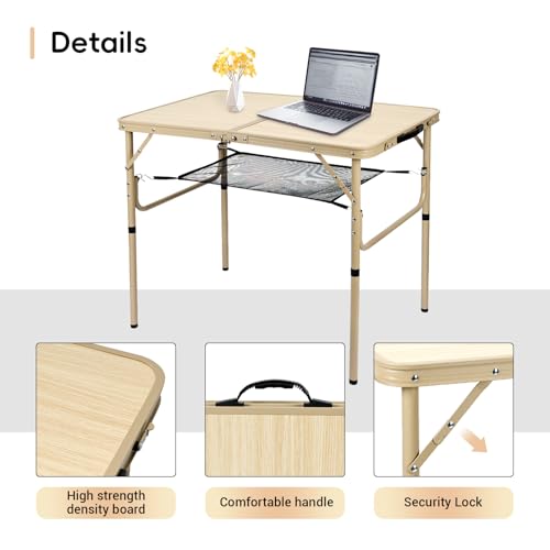 2Ft Adjustable Aluminum Folding Camping Table G12750