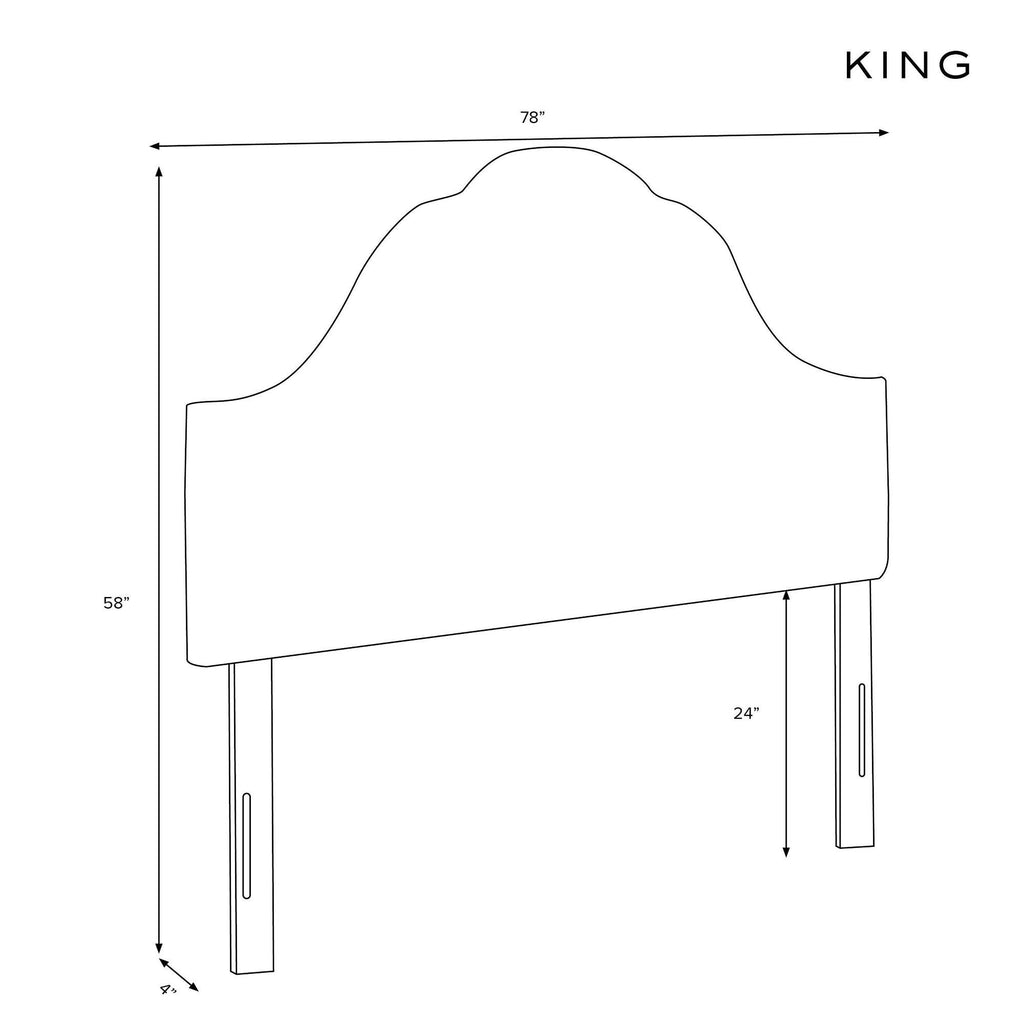 Pink Cream Arched Headboard T303