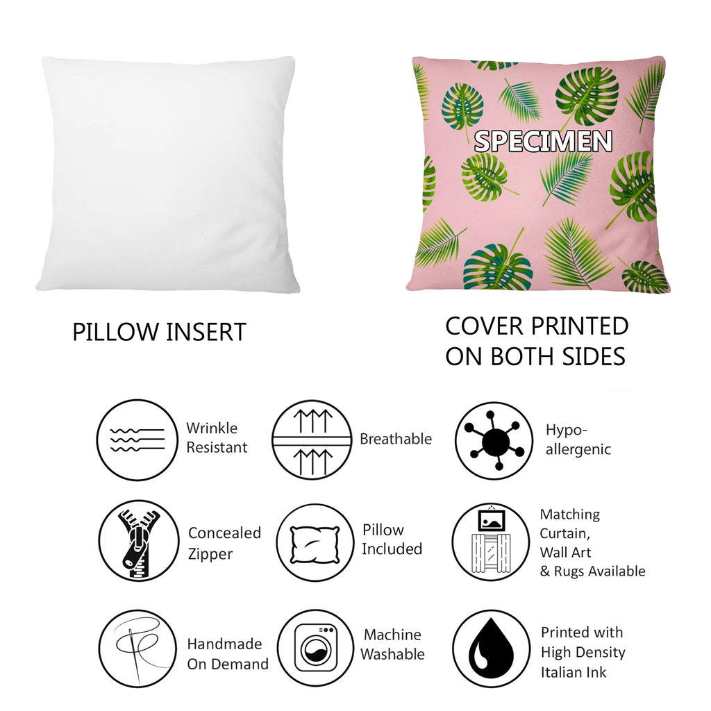 Floral Printed Throw Pillow X215365