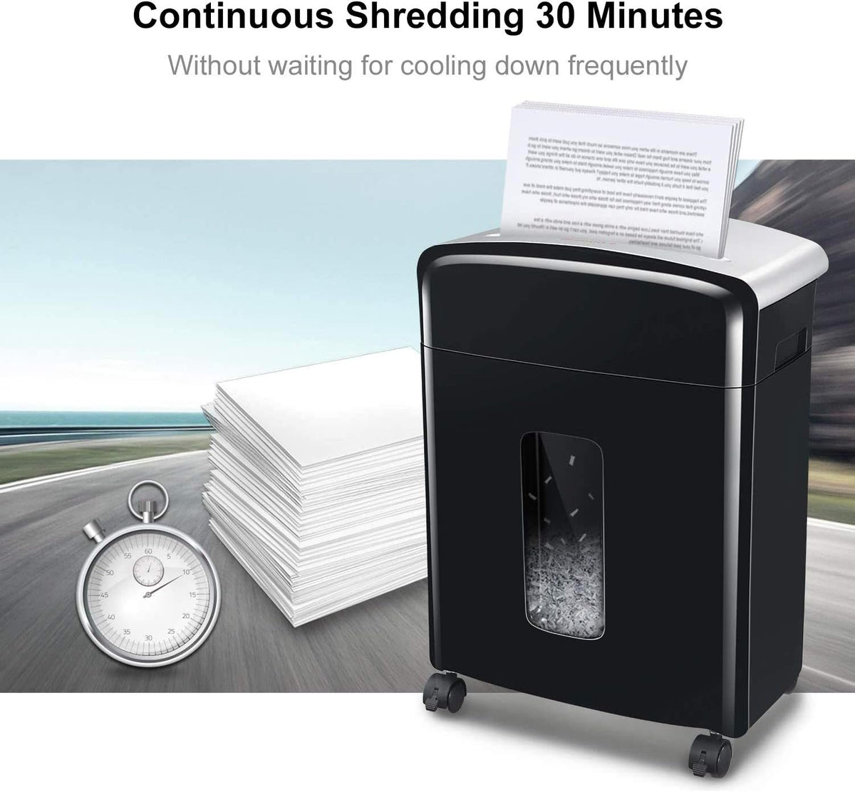 12-Sheet Micro Cut Paper Shredder with Pullout Basket M479